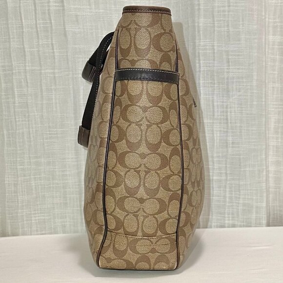 COACH Legacy Stripe Jet Set Signature C Travel Medium Tote Shoulder Bag 70588 - Picture 7 of 16